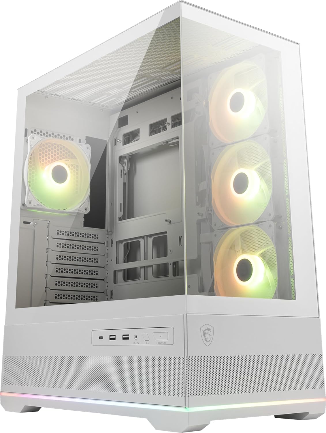 MSI CS MAG PANO 110R PZ WHITE Mid Tower ABS SPCC TG 3+1x120mm ARGB Fan White