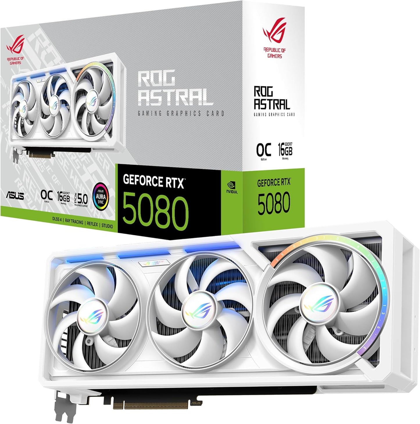 ASUS VCX ROG-ASTRAL-RTX5080-O16G-WHITE GeForce RTX 5080 16GB GDDR7 WHITE OC