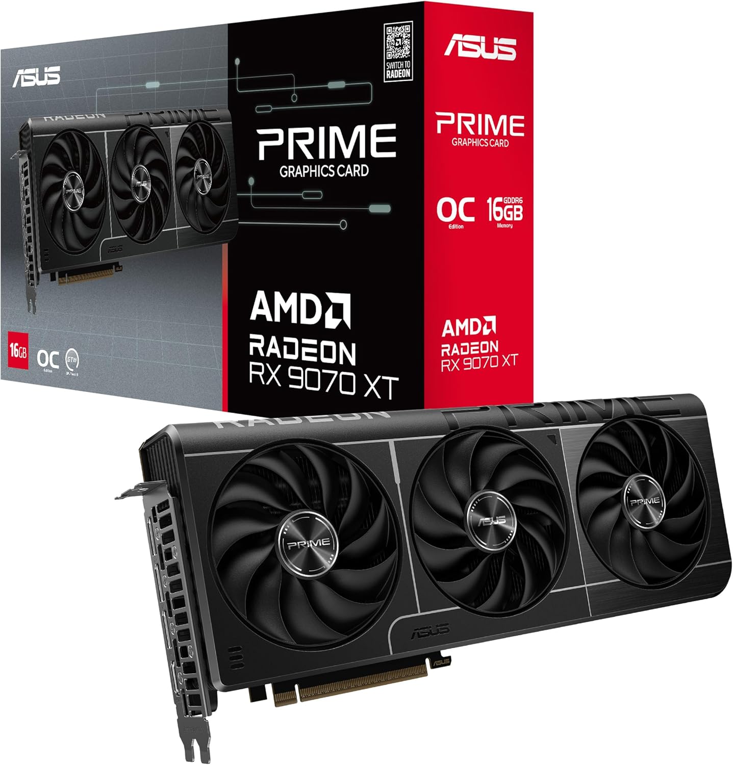 ASUS PRIME-RX9070XT-O16G AMD Radeon RX 9070 XT OC 16GB GDDR6 256Bit