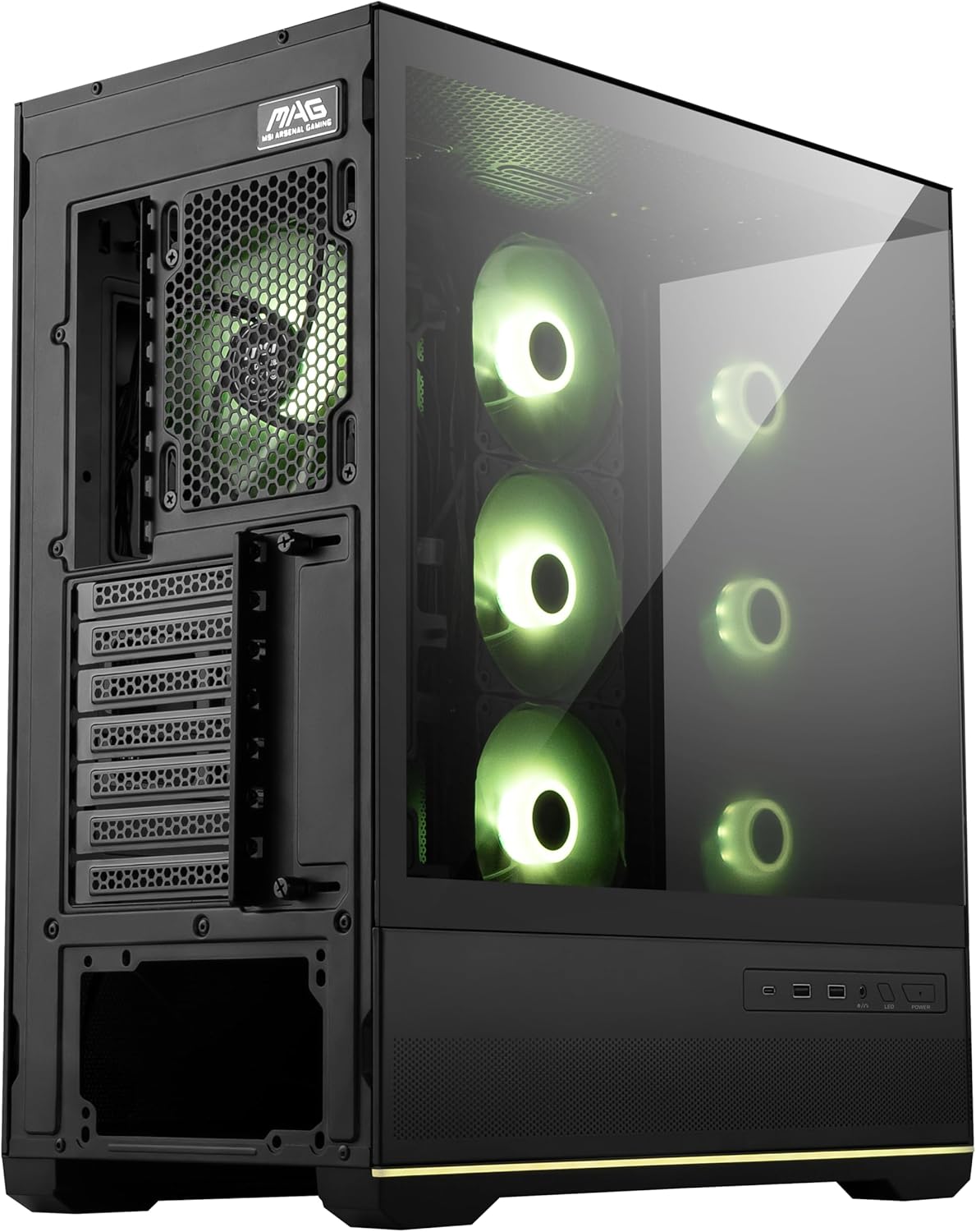 MSI CS MAG PANO 110R PZ Mid Tower ABS SPCC TG 3+1x120mm ARGB Fan Black