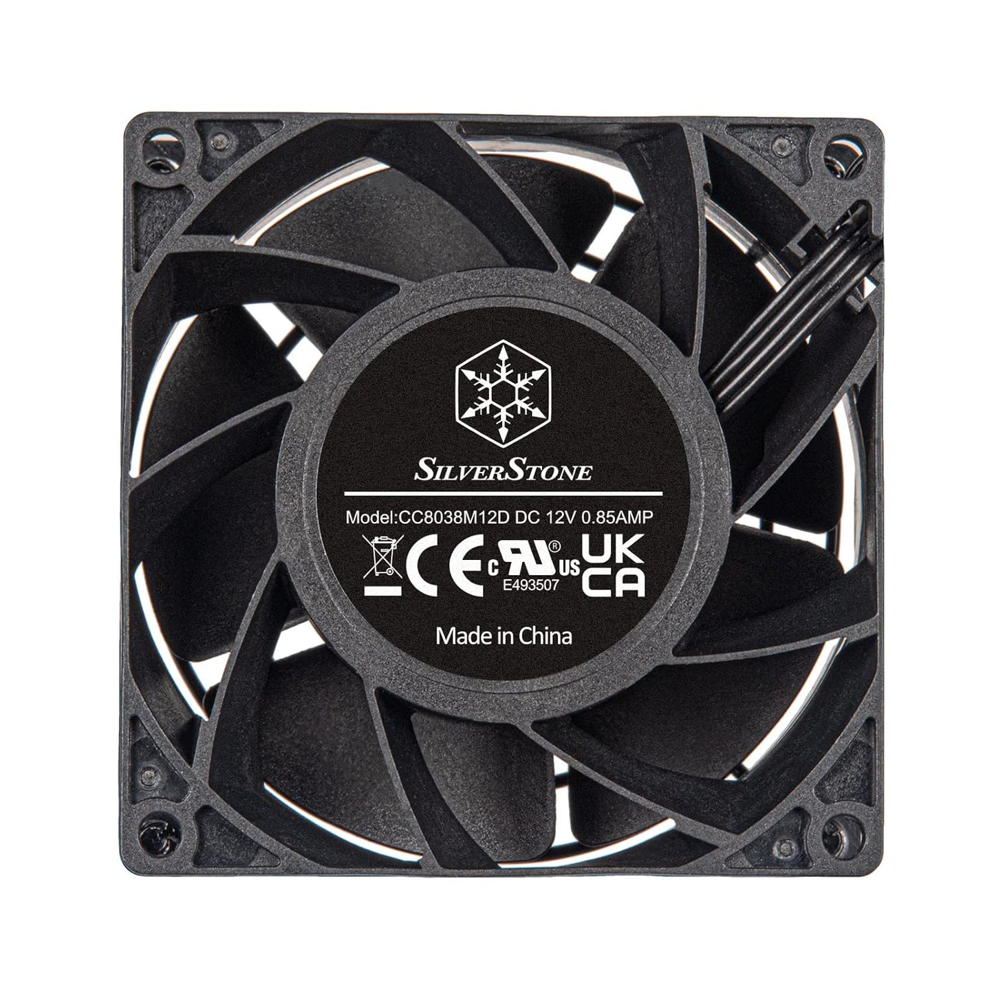Silverstone Fan FHS 80X High performance 80mmx38mm PWM industrial fan Black