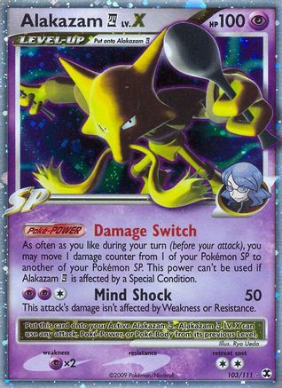 Alakazam E4 Lv.X 103/111 - Rising Rivals Holofoil