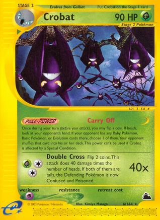 Crobat (6) 6/144 - Skyridge Reverse Holofoil