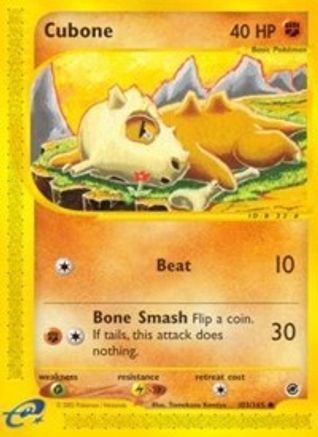 Cubone 103/165 - Expedition Reverse Holofoil