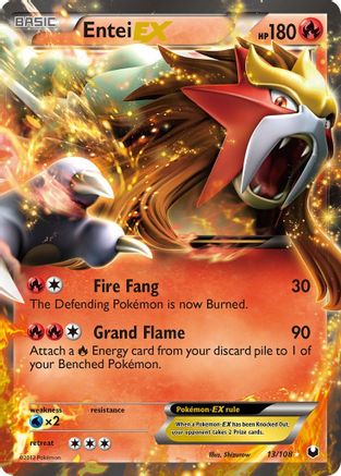 Entei EX 13/108 - Dark Explorers Holofoil