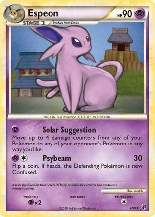 Espeon 2/90 - Undaunted Holofoil