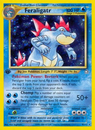 Feraligatr (4) 4/111 - Neo Genesis Unlimited Holofoil
