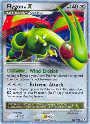 Flygon Lv.X 105/111 - Rising Rivals Holofoil