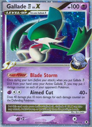 Gallade E4 Lv.X 106/111 - Rising Rivals Holofoil