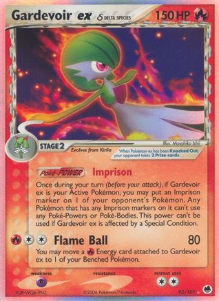 Gardevoir ex (Delta Species) 93/101 - Dragon Frontiers Holofoil