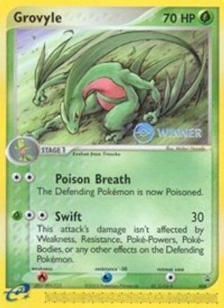Grovyle - 004 (e-League) [Winner] 4/40 - Nintendo Promos