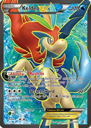 Keldeo EX (142 Full Art) 142/149 - Boundaries Crossed Holofoil
