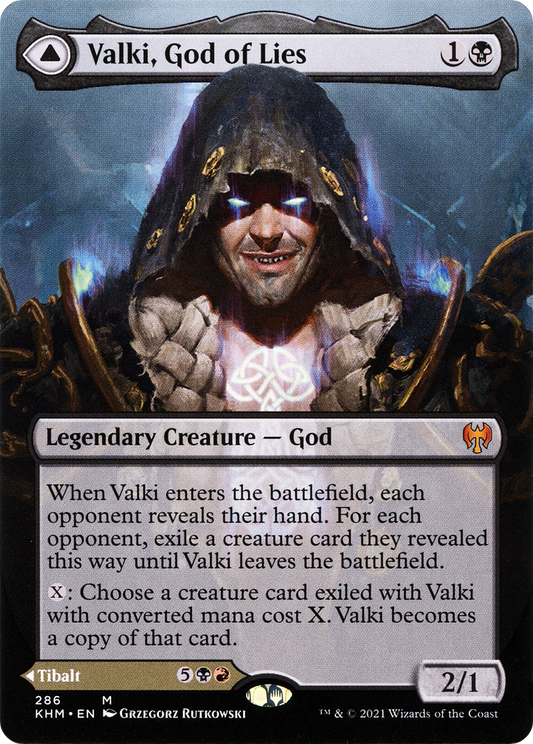 Valki, God of Lies // Tibalt, Cosmic Impostor (KHM-286) - Kaldheim (Borderless) Foil