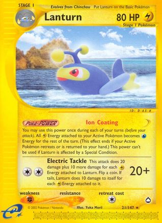 Lanturn (21) 21/147 - Aquapolis Reverse Holofoil