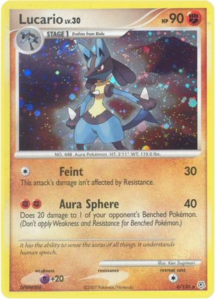 Lucario 6/130 - Diamond and Pearl Holofoil