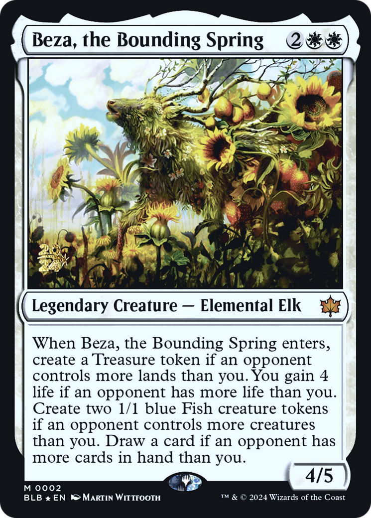 Beza, the Bounding Spring (PRE-02S) - Bloomburrow Promos Foil