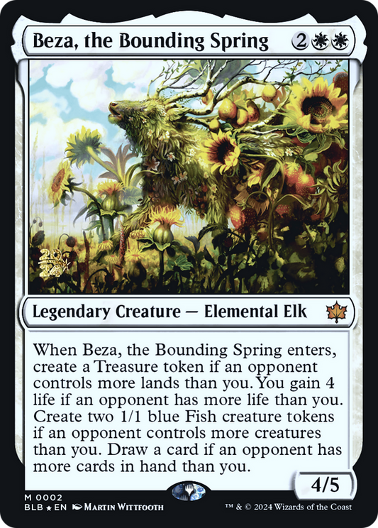 Beza, the Bounding Spring (PRE-02S) - Bloomburrow Promos Foil