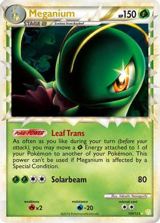 Meganium (Prime) 109/123 - HeartGold SoulSilver Holofoil