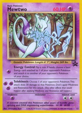Mewtwo (12) 12/53 - WoTC Promo