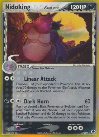 Nidoking (Delta Species) 6/101 - Dragon Frontiers Reverse Holofoil