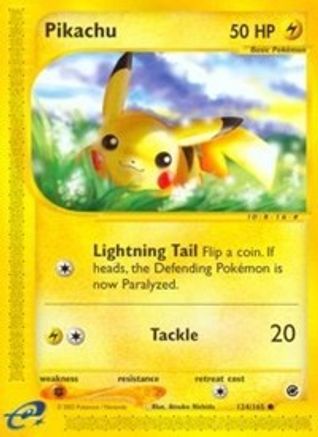 Pikachu 124/165 - Expedition Reverse Holofoil