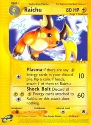 Raichu (61) 61/165 - Expedition Reverse Holofoil