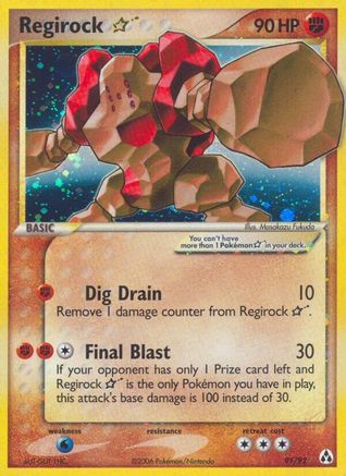 Regirock Star 91/92 - Legend Maker Holofoil