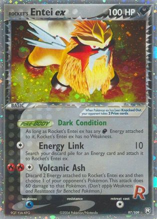Rocket's Entei ex 97/109 - Team Rocket Returns