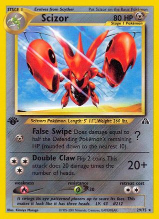 Scizor (29) 29/75 - Neo Discovery 1st Edition