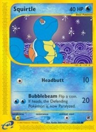 Squirtle (132) 132/165 - Expedition Reverse Holofoil