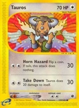 Tauros 133/165 - Expedition Reverse Holofoil
