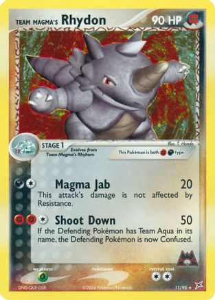 Team Magma's Rhydon - 11/95 11/95 - Team Magma vs Team Aqua Reverse Holofoil