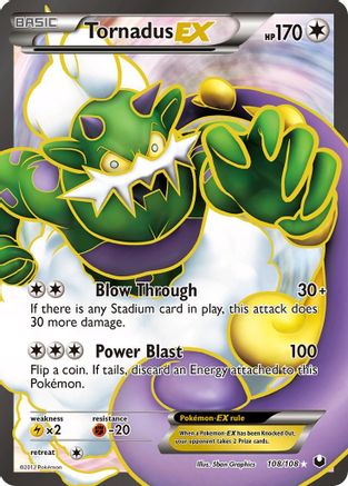 Tornadus EX (108 Full Art) 108/108 - Dark Explorers Holofoil