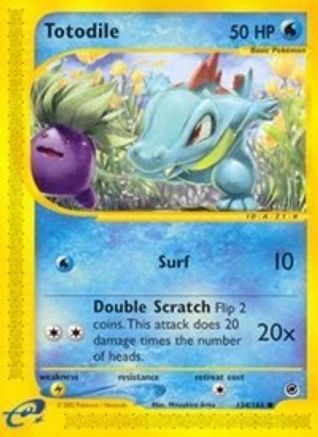 Totodile (134) 134/165 - Expedition Reverse Holofoil