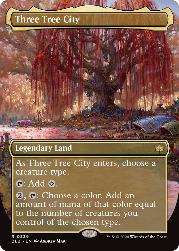 Three Tree City (BLB-339) - Bloomburrow (Borderless) Foil