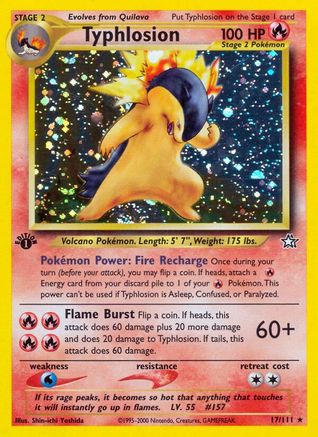 Typhlosion (17) 17/111 - Neo Genesis Unlimited Holofoil