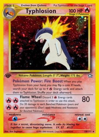 Typhlosion (18) 18/111 - Neo Genesis 1st Edition Holofoil