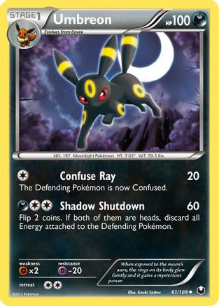 Umbreon (61) 61/108 - Dark Explorers Reverse Holofoil