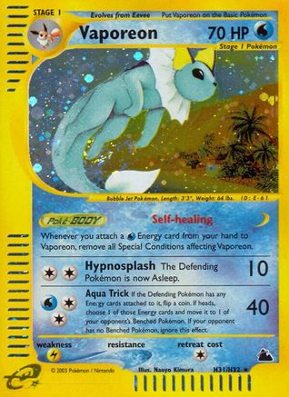 Vaporeon (H31) H31/144 - Skyridge Holofoil