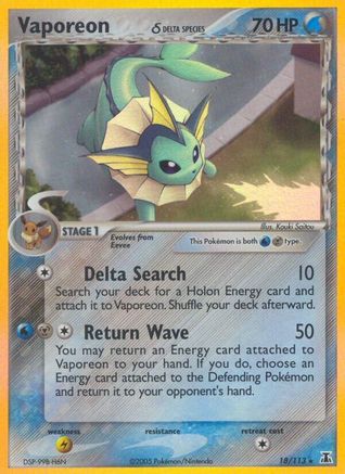 Vaporeon (Delta Species) 18/113 - Delta Species Holofoil