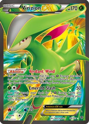 Virizion EX (Full Art) 96/101 - Plasma Blast Holofoil