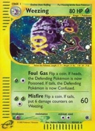 Weezing (32) 32/165 - Expedition Reverse Holofoil