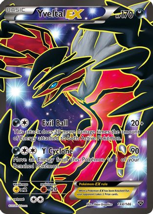 Yveltal EX (144 Full Art) 144/146 - XY Base Set Holofoil