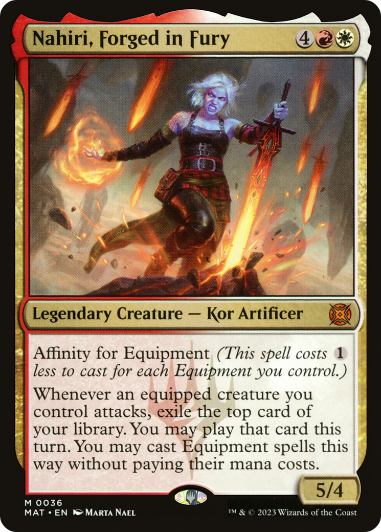 Nahiri, Forged in Fury (MAT-036) - March of the Machine: The Aftermath Foil