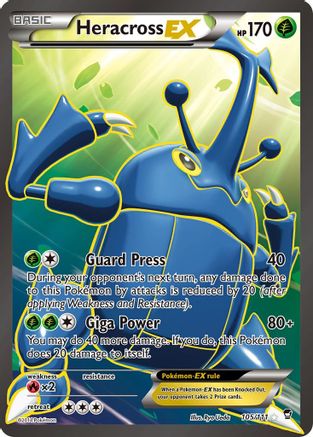 Heracross EX (105 Full Art) 105/111 - XY  Furious Fists Holofoil