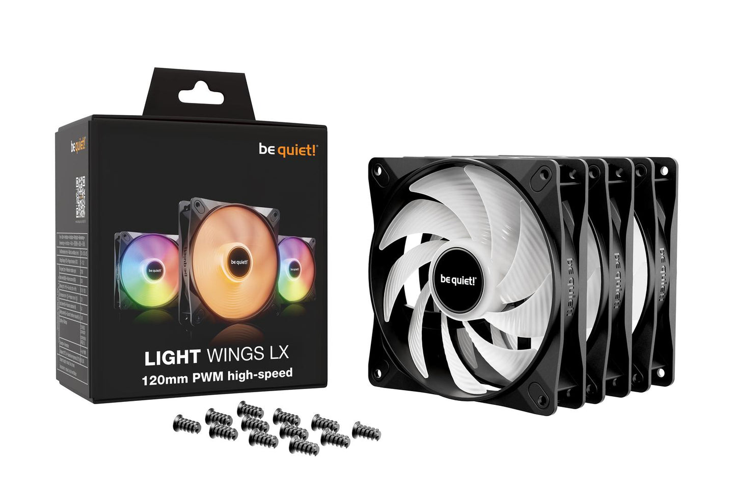 be quiet! Fan BL124 LIGHT WINGS LX 120mm PWM high-speed Triple Pack Retail