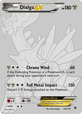 Dialga EX (122 Secret Rare) 122/119 - XY  Phantom Forces Holofoil