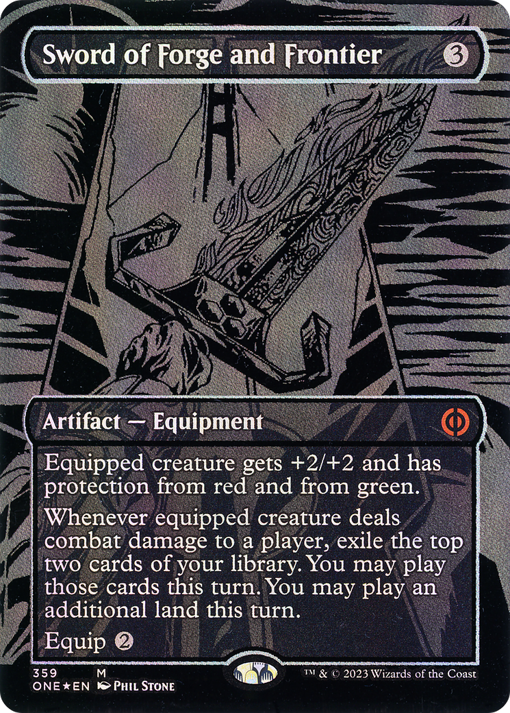 Sword of Forge and Frontier (ONE-359) - Phyrexia: All Will Be One (Borderless) Foil