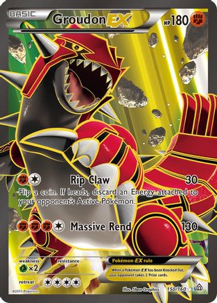 Groudon EX (150 Full Art) 150/160 - XY  Primal Clash Holofoil