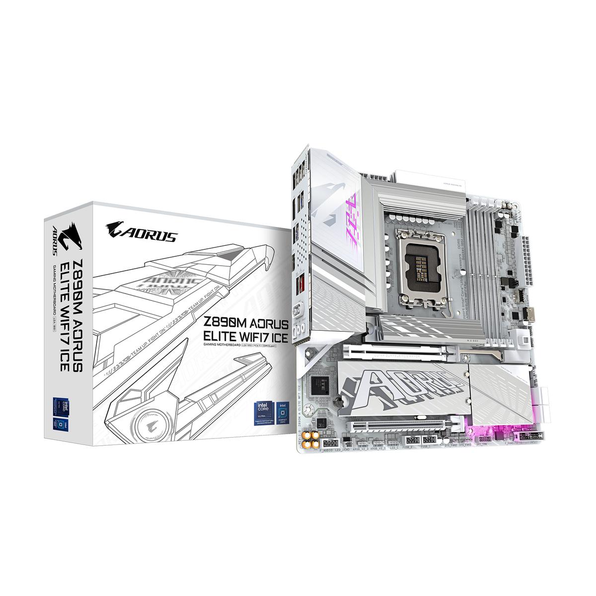 Gigabyte MB Z890 AORUS ELITE WF7 ICE Z890 LGA1851 256GB DDR5 ATX